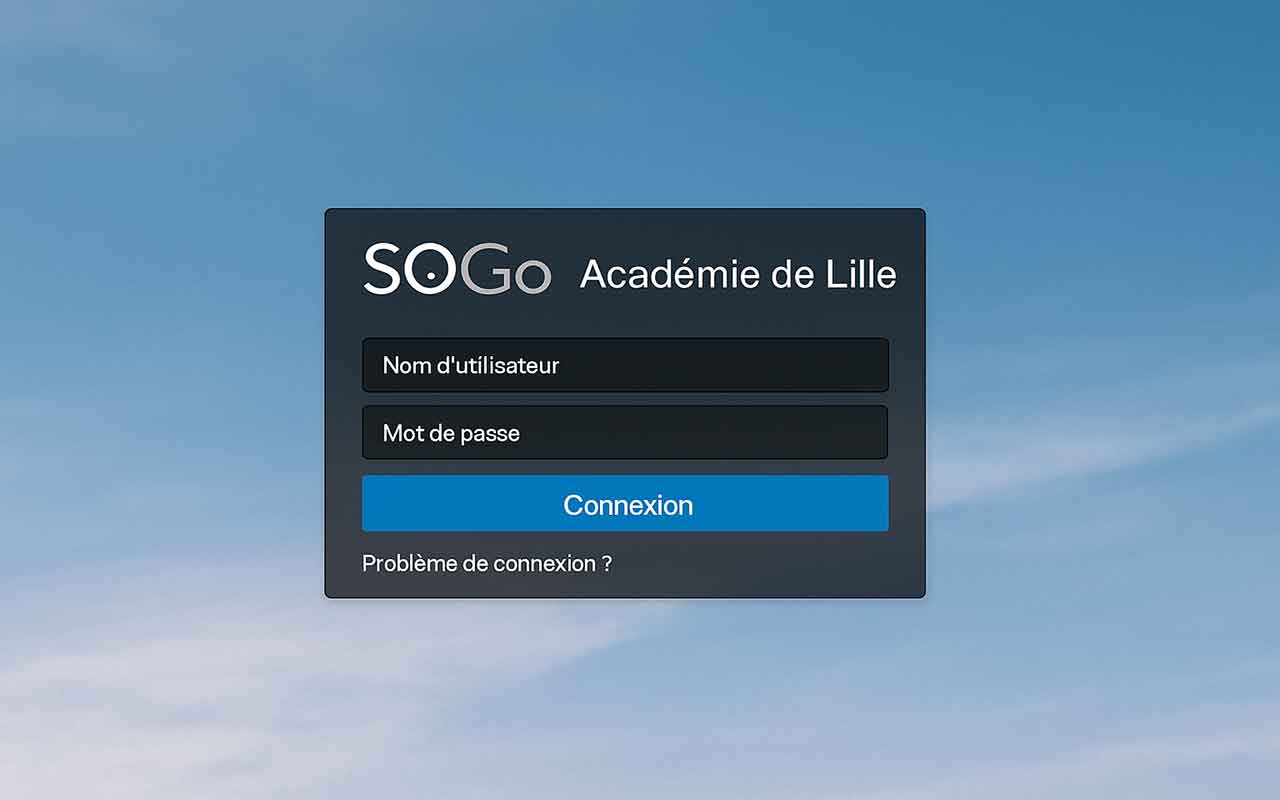 accéder à Sogo Webmail Lille