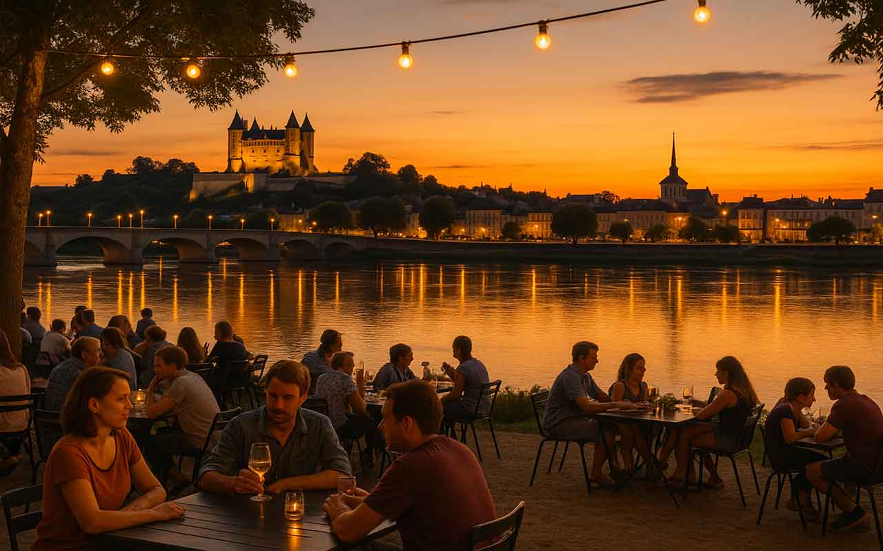 bords de Loire à Saumur sont-ils si uniques le soir