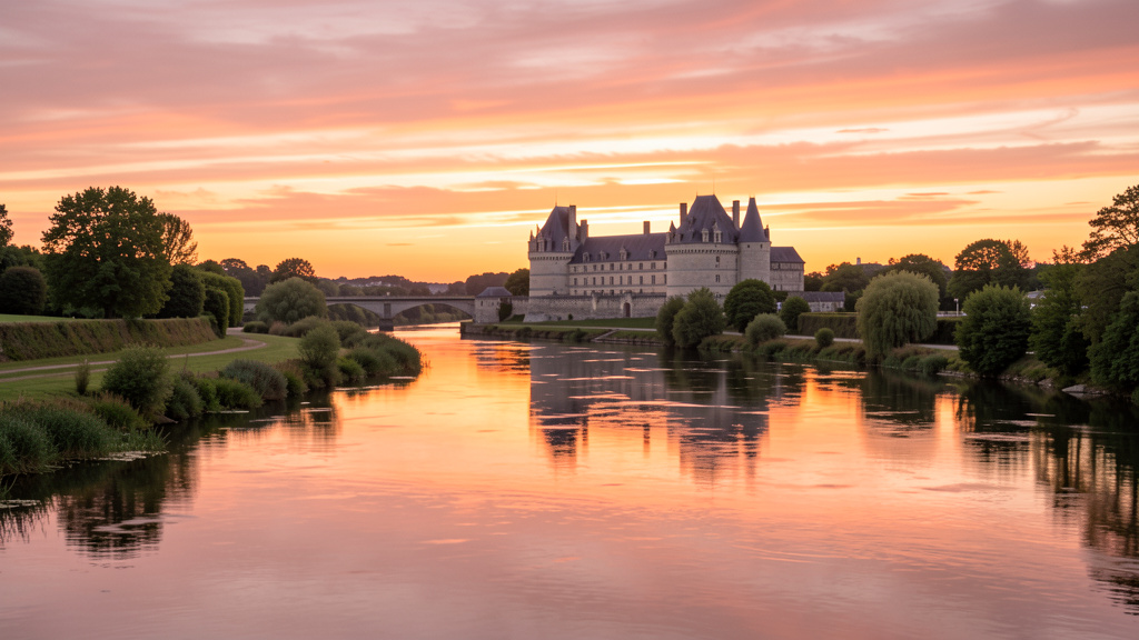 Coucher de soleil sur la Loire à Saumur : un spectacle inoubliable au cœur du Val de Loire