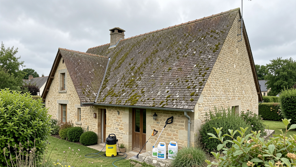 Entretien de toiture à Saumur : décrassage, démoussage et protection durable